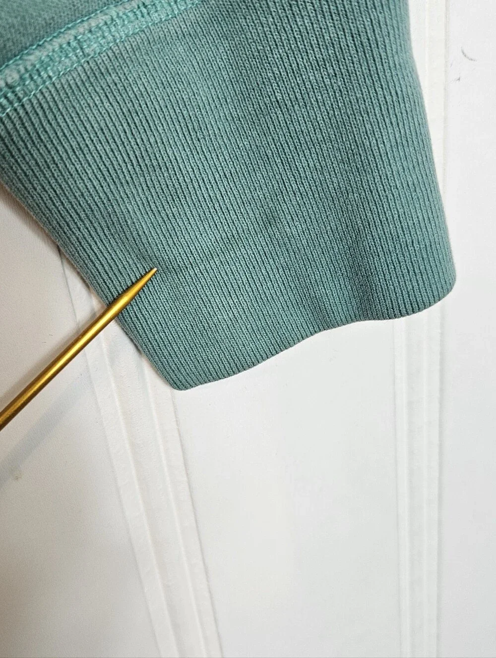J.Crew Sweatshirt XS Ocean Pearl Myrtle Beach Cropped Raglan Terry Aloe Green
